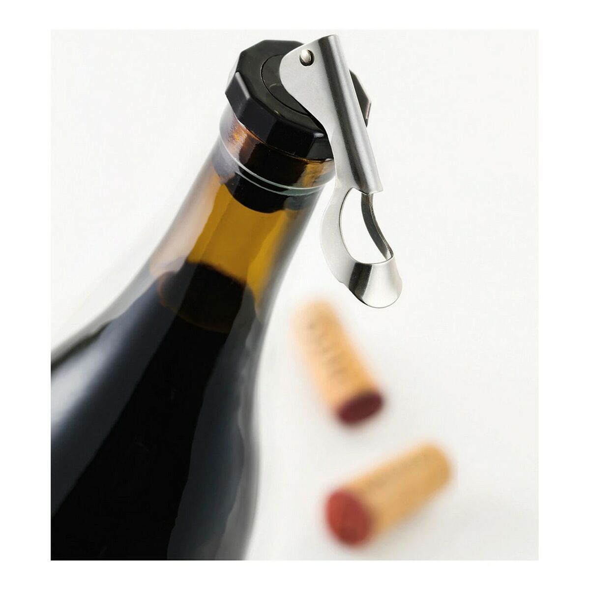 Vakuumkork till vin Rostfritt stål (2 pcs) - 4