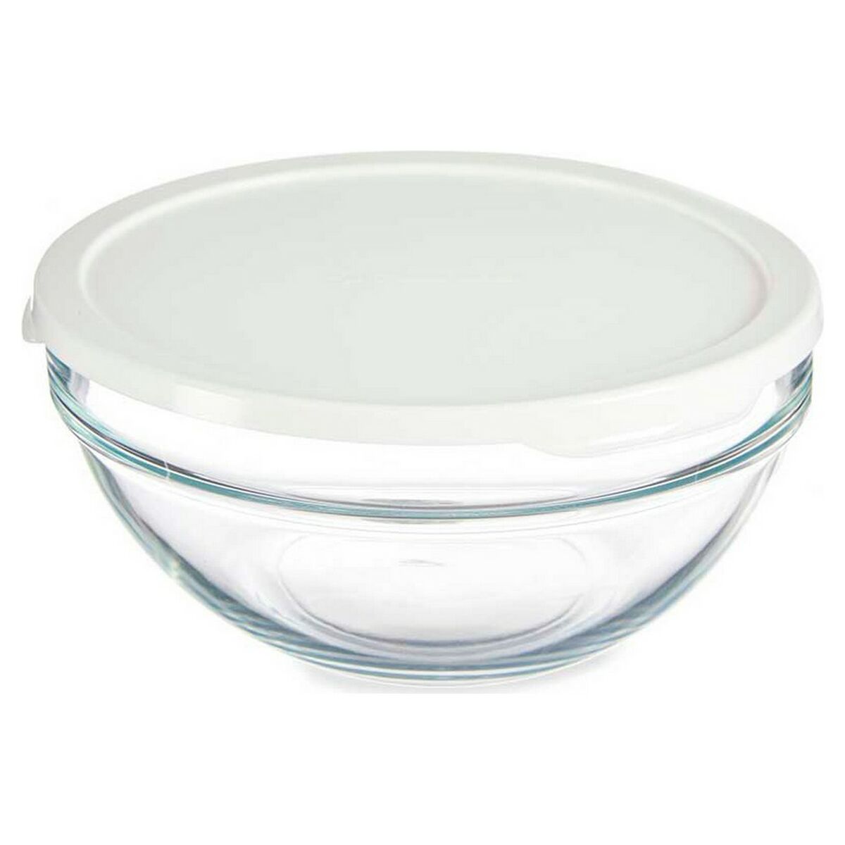 Rund matlåda med lock Plast Glas (1700 ml) - 2