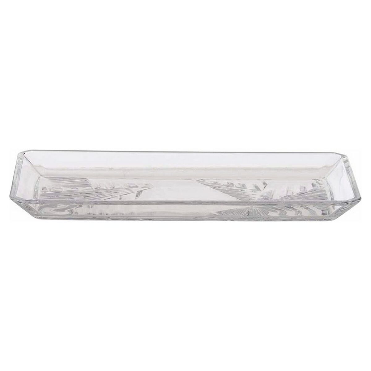 Bricka Madlen Glas Transparent (12 x 1,8 x 21,8 cm) (2 pcs) - 5