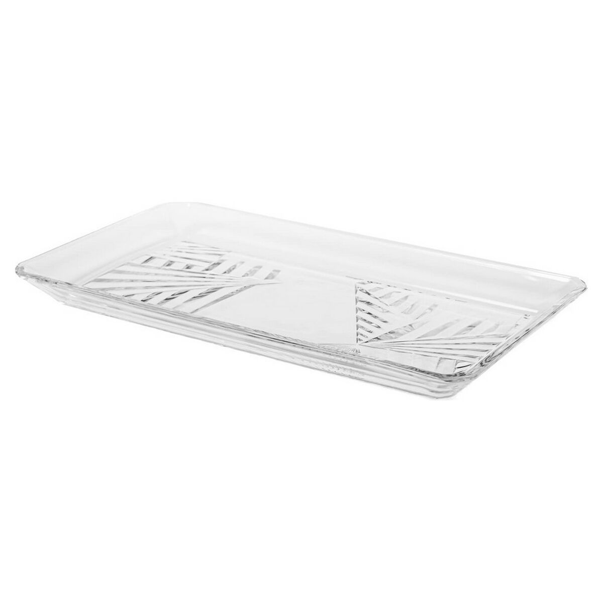 Bricka Madlen Glas Transparent (12 x 1,8 x 21,8 cm) (2 pcs) - 6