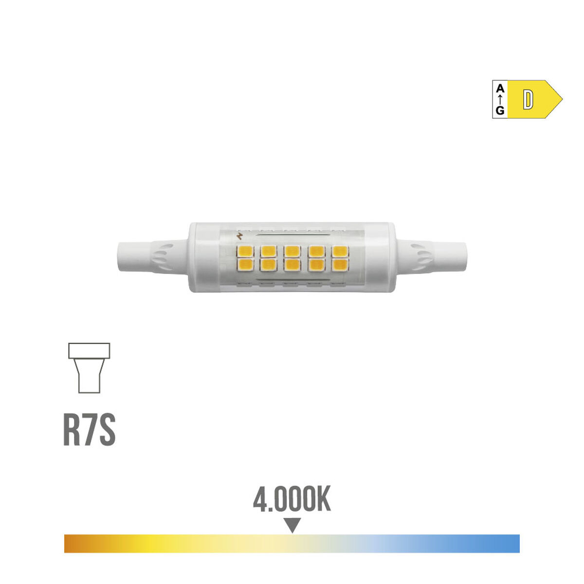 LED-lampa EDM 5,5 W 4000 K R7s 600 lm Linjär Ø 1,5 x 7,8 cm - 2