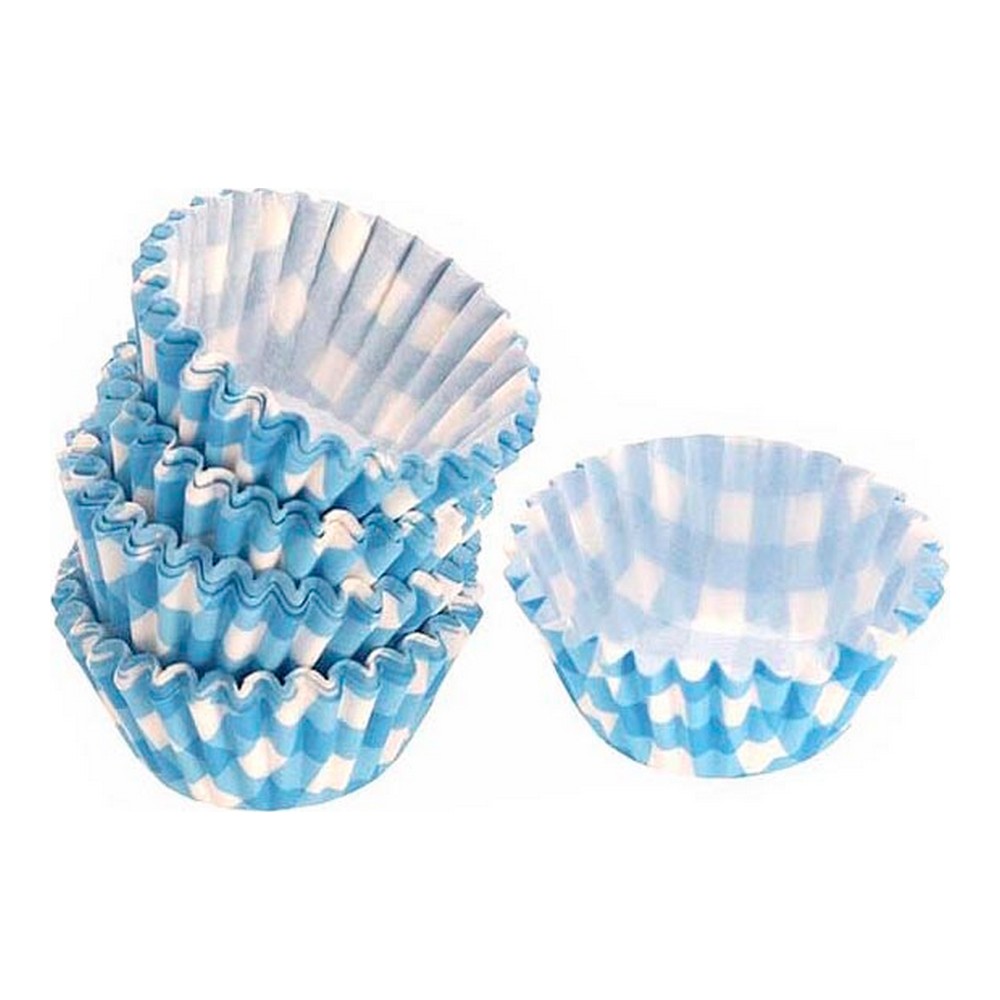 Set med Formar för Bakverk Blå Disponibel (100 pcs)