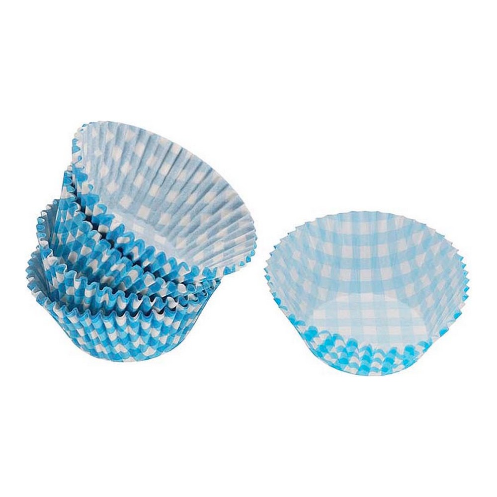 Set med Formar för Bakverk Blå Disponibel (50 pcs)