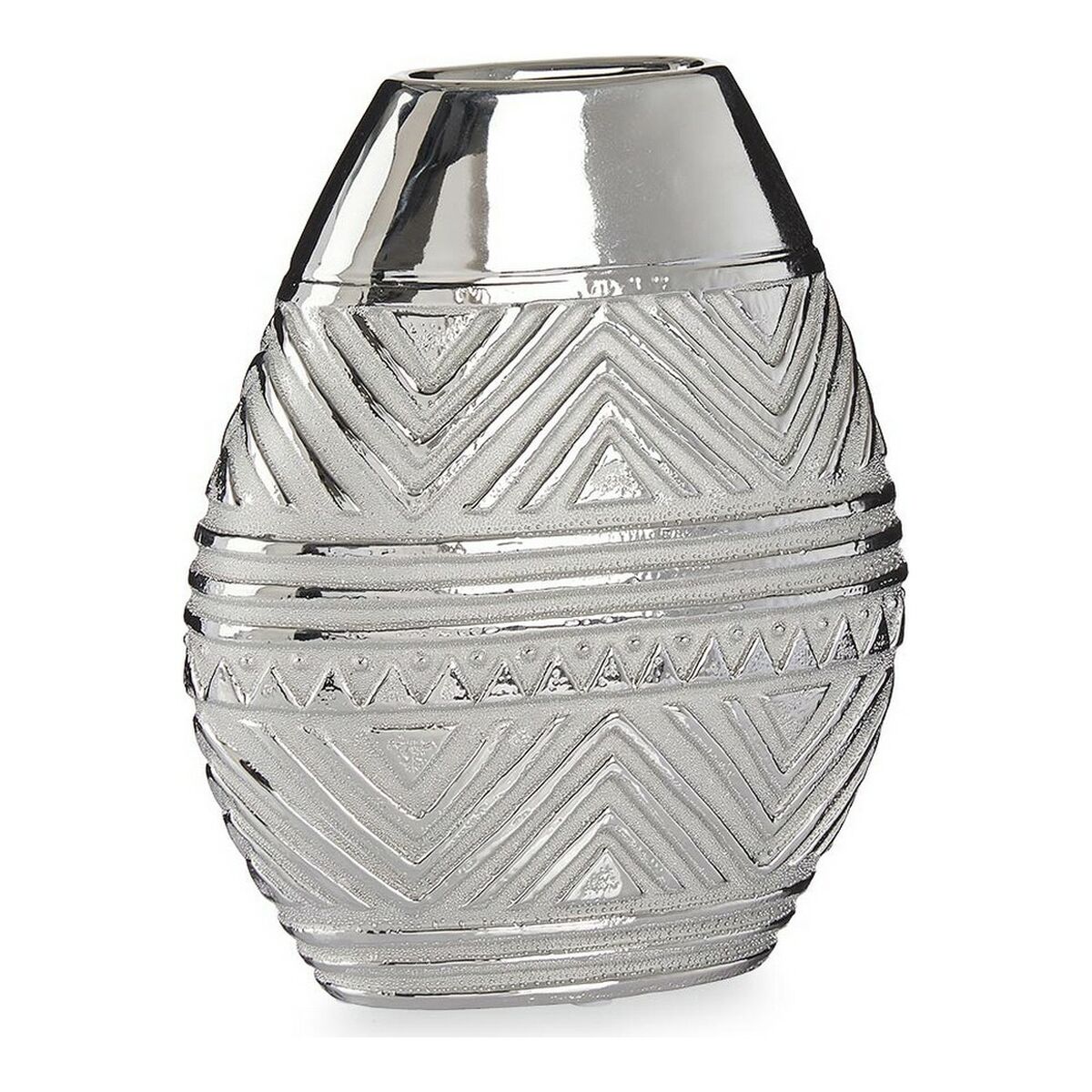 Vas bredd 9,8 x 26,5 x 22 cm Keramik Silvrig - 2