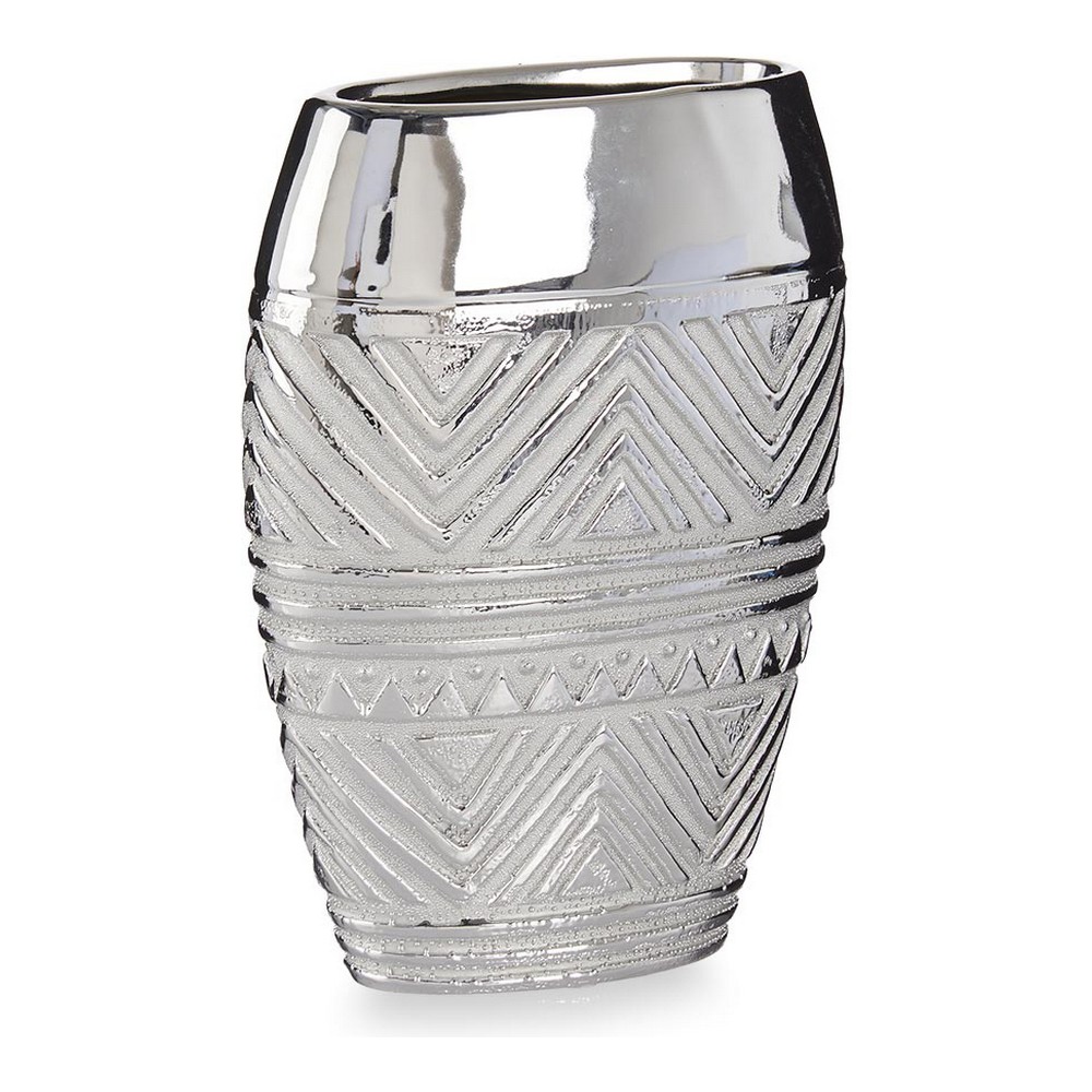 Vas bredd Keramik Silvrig (9,5 x 26,5 x 19,5 cm)
