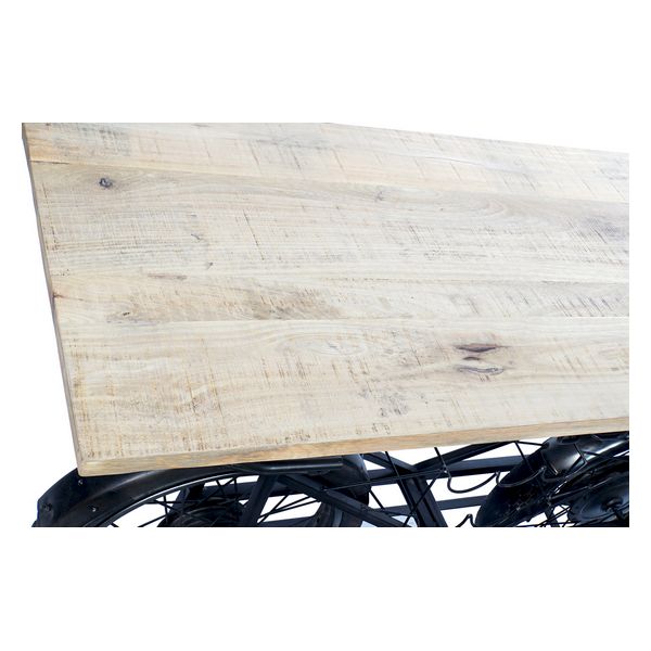 Flaskställ DKD Home Decor MB-161865 Metall Gummi Mangoträ Svart Naturell 155 x 56,5 x 96,5 cm - 4