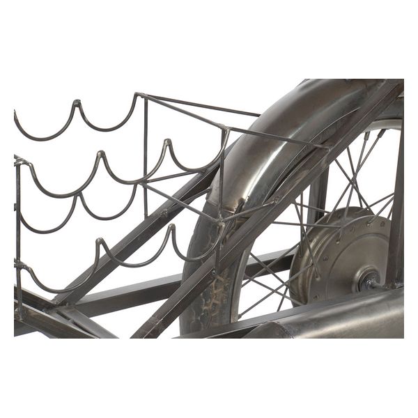 Flaskställ DKD Home Decor MB-161865 Metall Gummi Mangoträ Svart Naturell 155 x 56,5 x 96,5 cm - 5