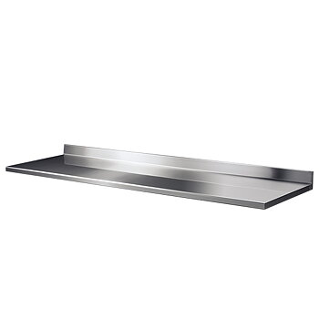 Bänkskiva, stående, med förstärkningar av rostfritt stål på undersidan 1,5 mm, 3600x700 mm