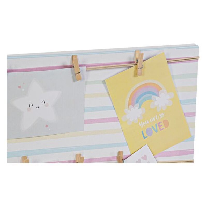 Fotoramar DKD Home Decor Sunshine Multicolour Kanvas Bebis 50 x 2 x 50 cm - 2