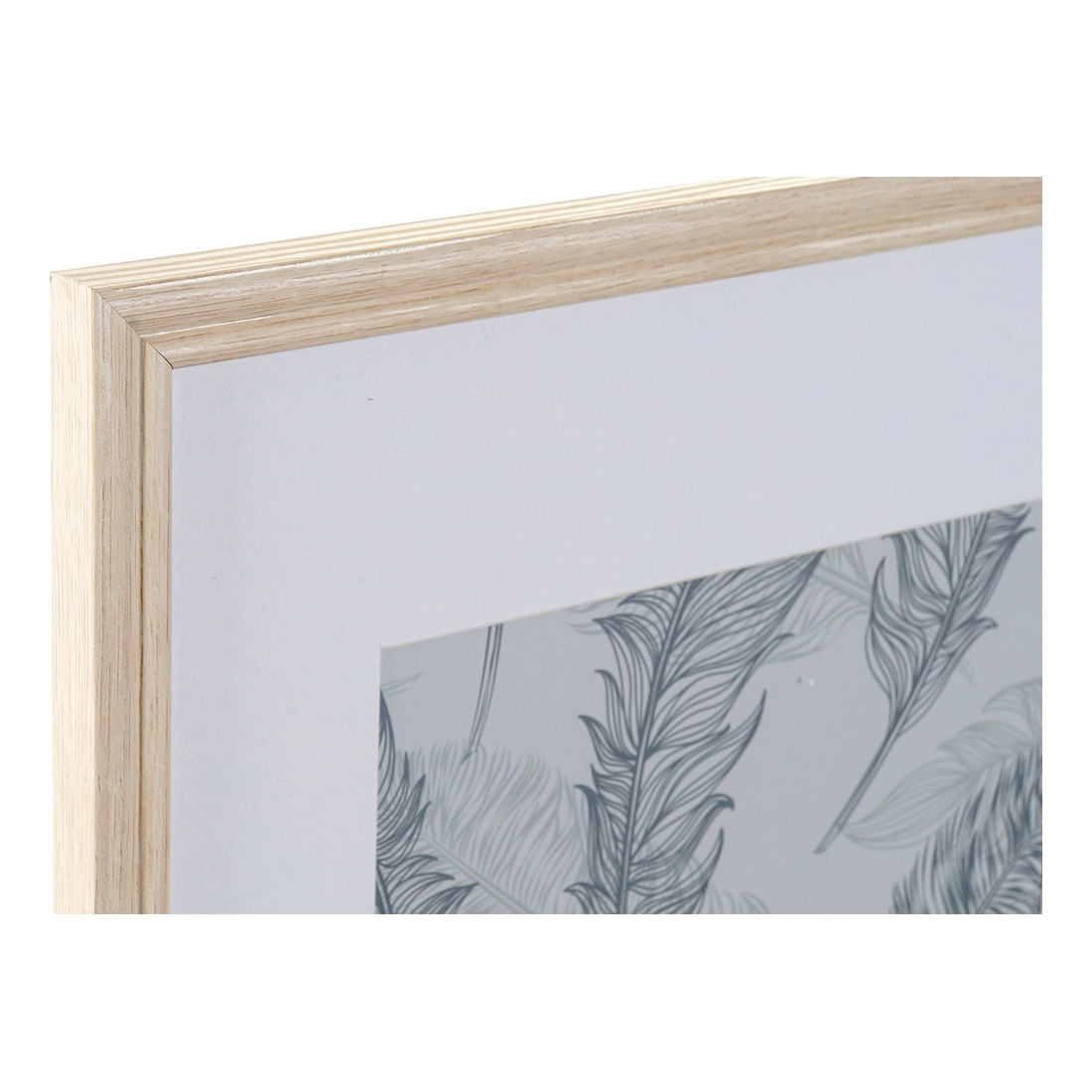 Fotoram DKD Home Decor 48 x 6 x 34 cm Glas Naturell Papper Tropiskt Trä MDF - 3