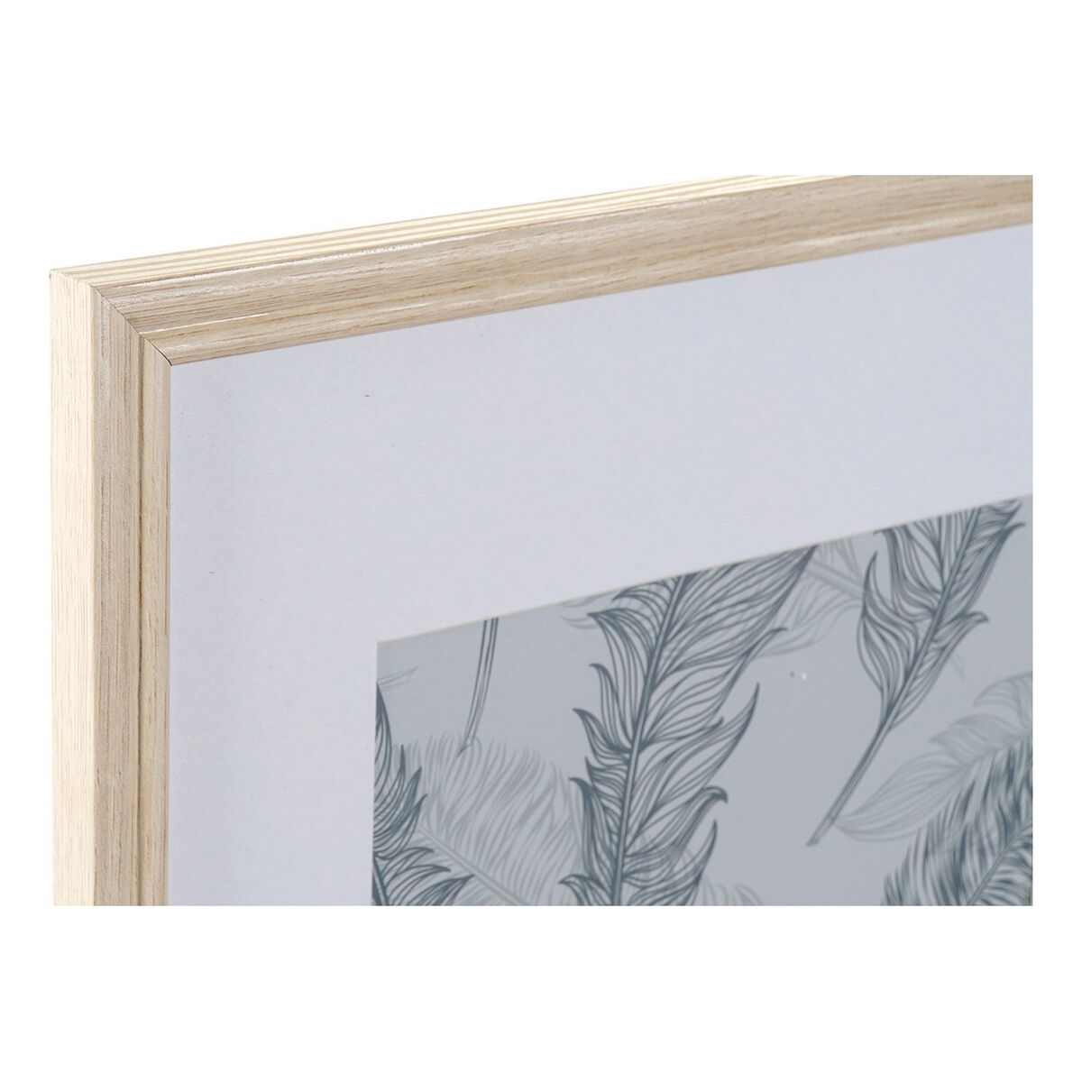Fotoram DKD Home Decor 48 x 6 x 34 cm Glas Naturell Papper Tropiskt Trä MDF - 6