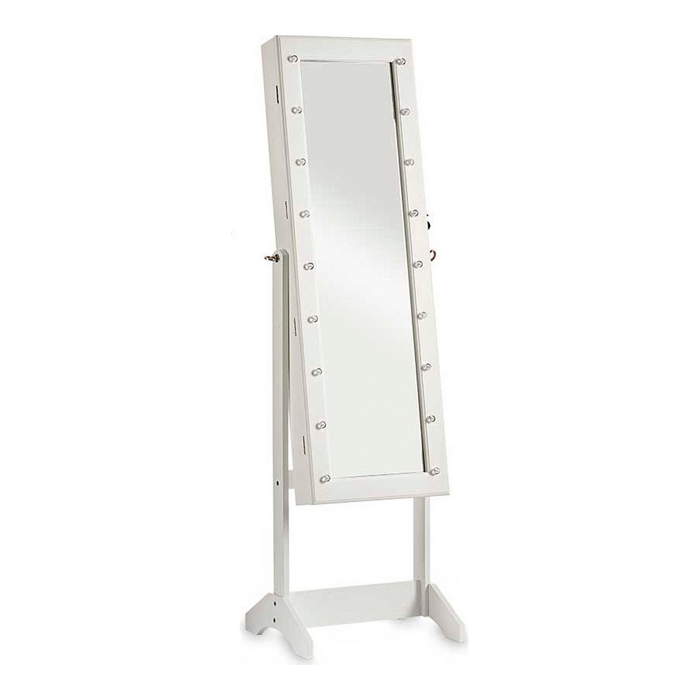 Speglar Smyckeskrin med ben Vit Trä MDF (41 x 147 x 36,5 cm)
