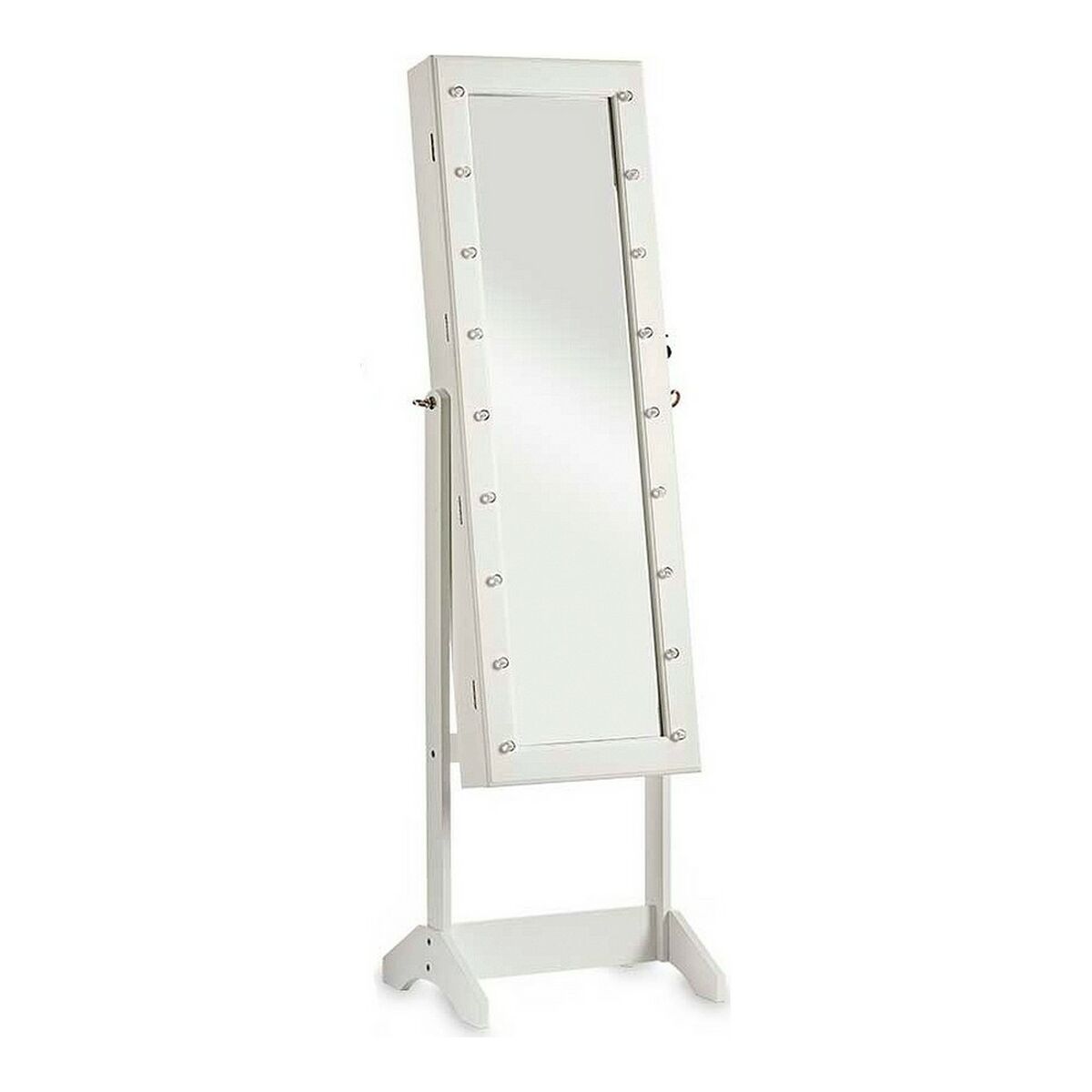 Speglar Smyckeskrin med ben Vit Trä MDF (41 x 147 x 36,5 cm) - 3