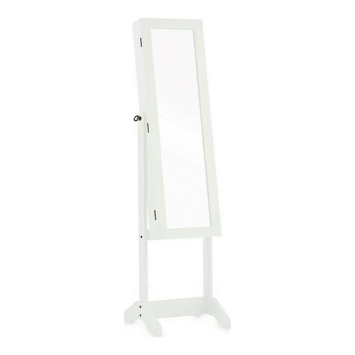 Speglar Smyckeskrin med ben Vit Trä MDF (36 x 140 x 36,5 cm) - 2