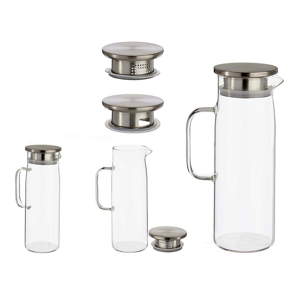 Kanna Med lock 1,2 L Transparent Borosilikatglas (9,2 x 25,5 x 14 cm) - 2