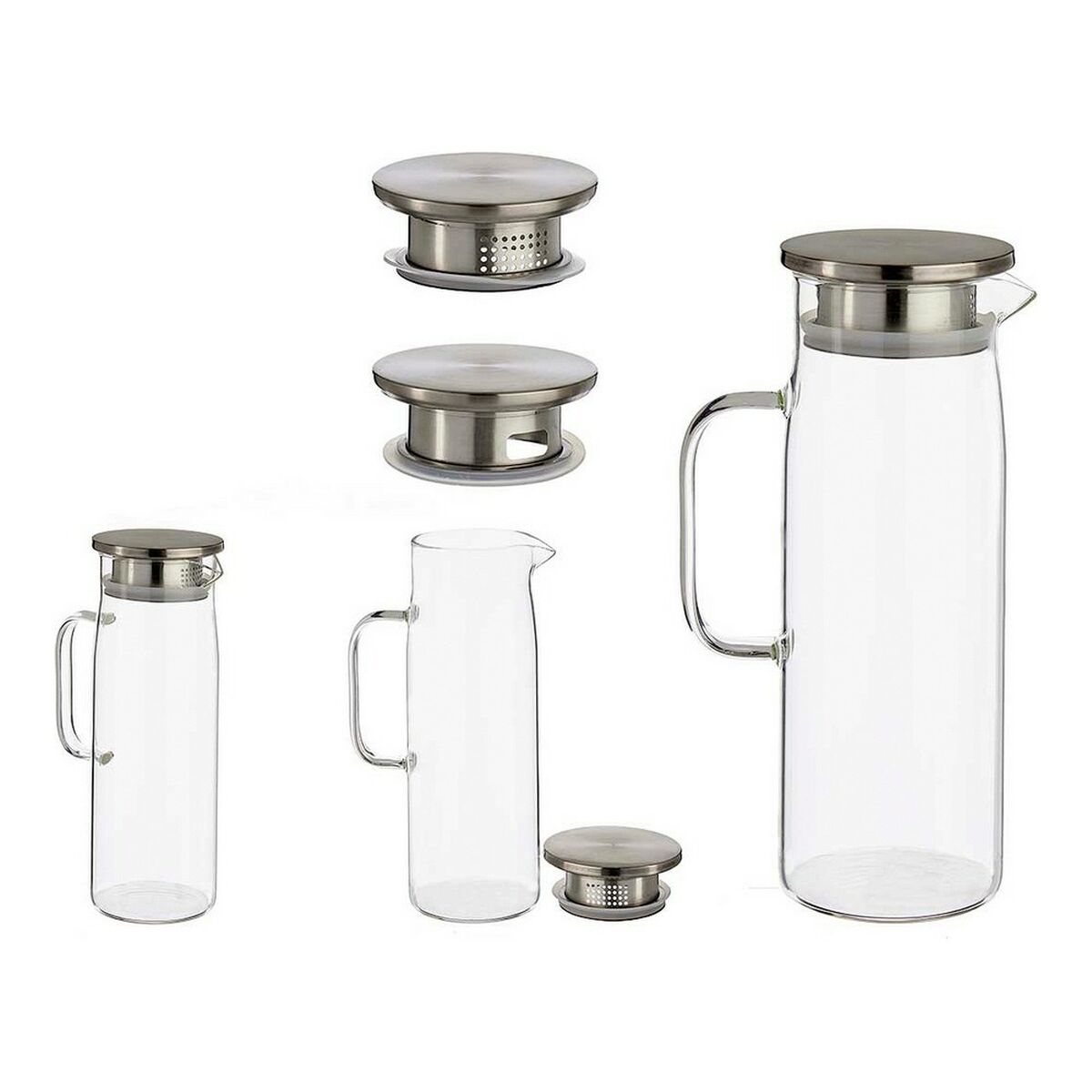 Kanna Med lock 1,2 L Transparent Borosilikatglas (9,2 x 25,5 x 14 cm) - 4