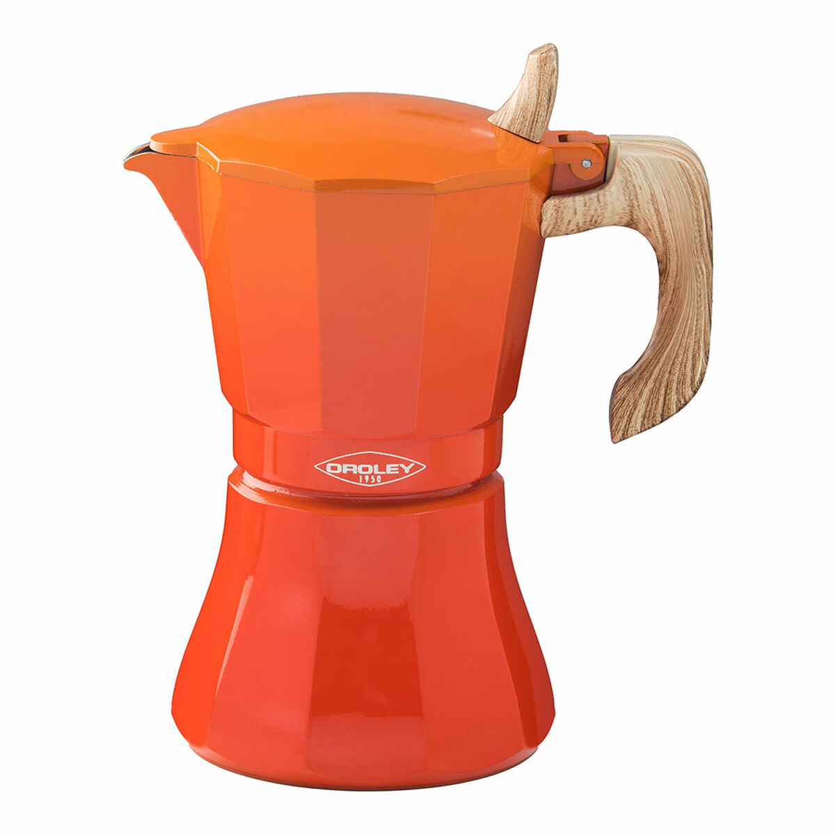 Italiensk Kaffepanna Oroley Petra 6 Koppar Orange Aluminium