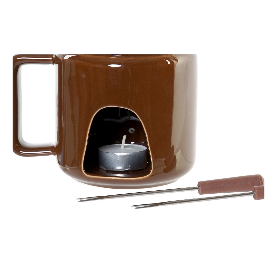 Chokladfondue DKD Home Decor 8424001655052 Brun Rostfritt stål Porslin Stål - 7