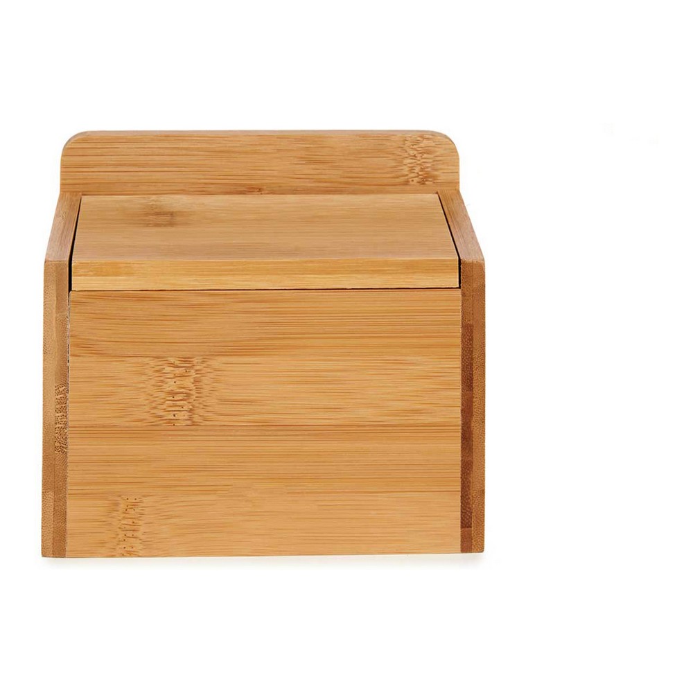 Saltkar med lock Brun Bambu (14 x 9 x 11,5 cm) - 2