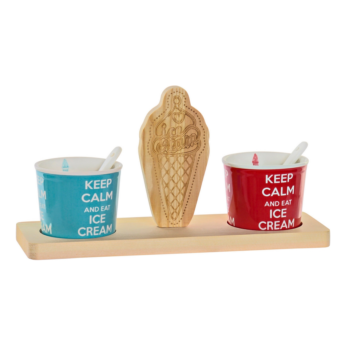 Glasset DKD Home Decor Multicolour Keramik Furu - 5