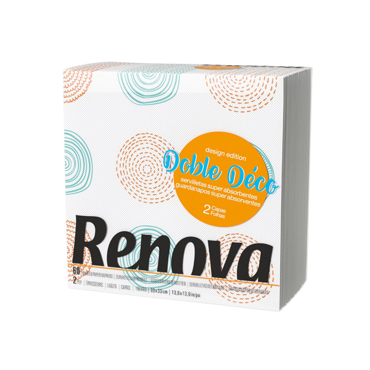Pappersservett Renova Doble Déco 60 antal 33 x 33 cm