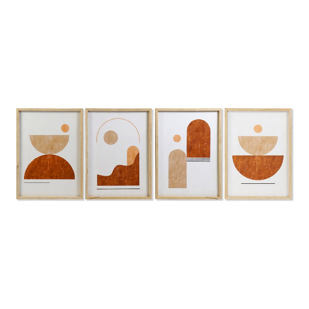 Tavla DKD Home Decor Ball Abstrakt 50 x 2,5 x 70 cm Modern (4 Delar)
