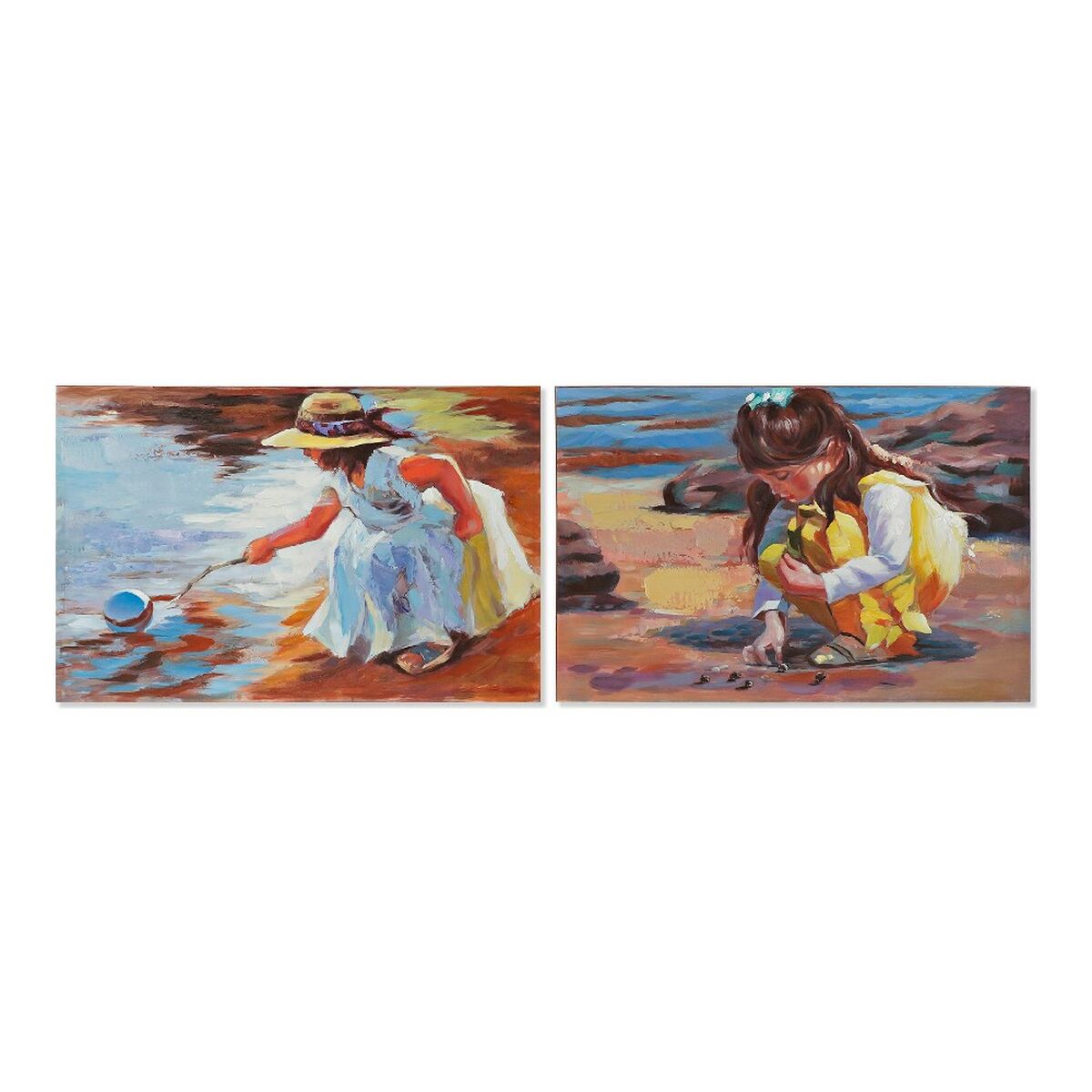 Tavla DKD Home Decor Girl 90 x 2,8 x 60 cm Traditionell (2 antal) - 5