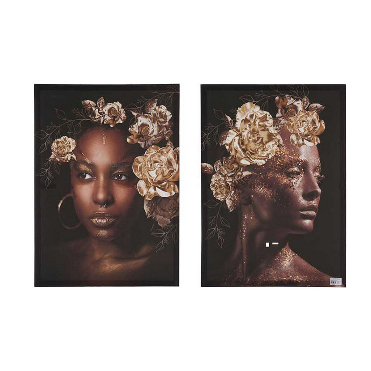 Tavla Kvinna Virágok 50 x 3 x 70 cm (2 pcs) (50 x 1,5 x 70 cm) - 2