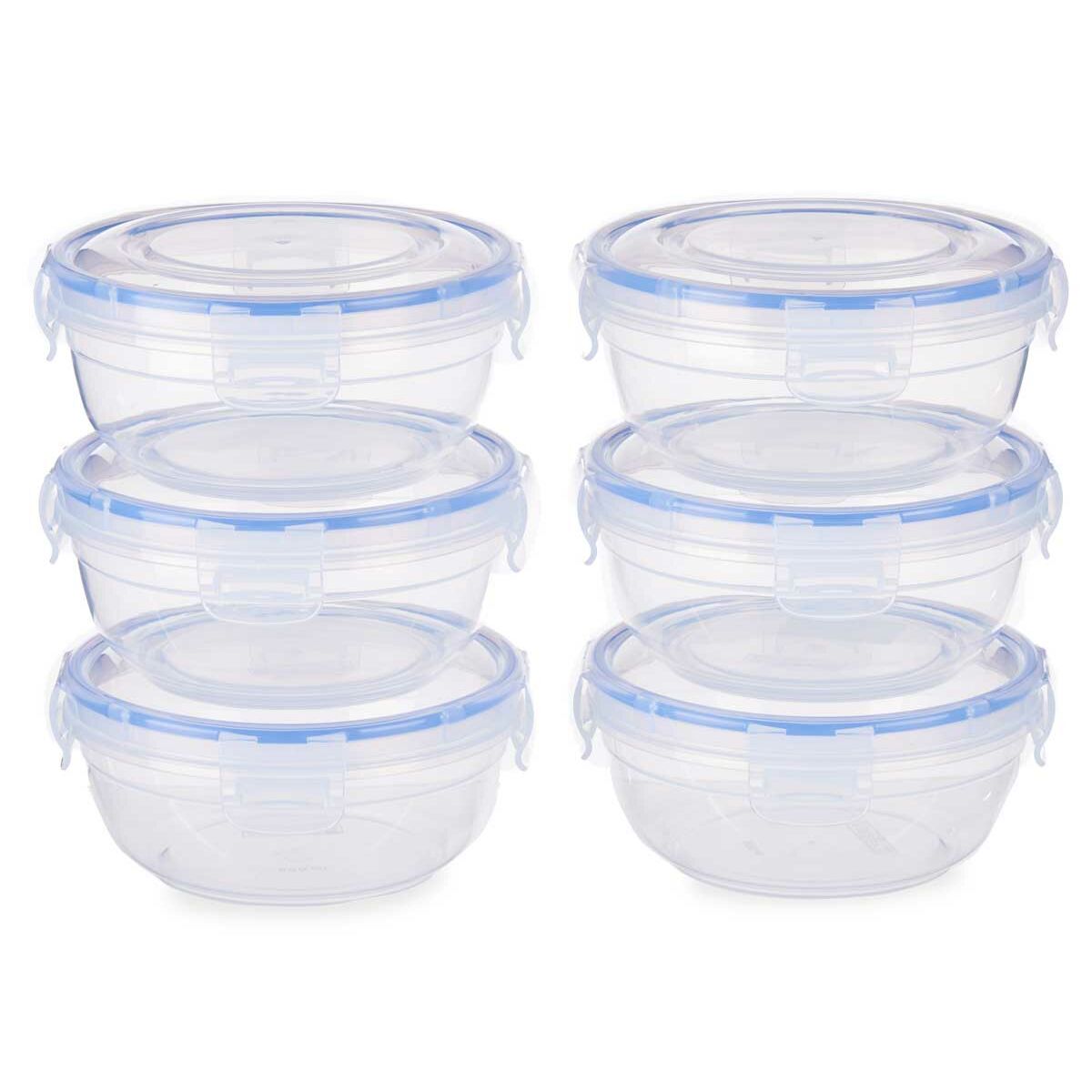 Lunchlådor, set 6 Transparent polypropen (15,5 x 7,5 x 15,5 cm) (800 ml) (6 pcs) - 4