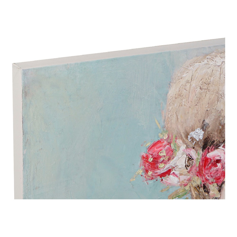 Tavla DKD Home Decor Fur Train 80 x 3,5 x 80 cm Kvinna Shabby Chic (2 antal) - 4