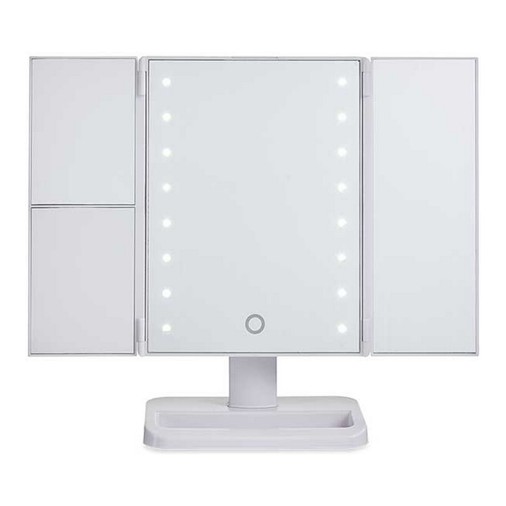 Förstorande Spegel med LED 1x 2x 3x Vit (34,7 x 11,5 x 29 cm)