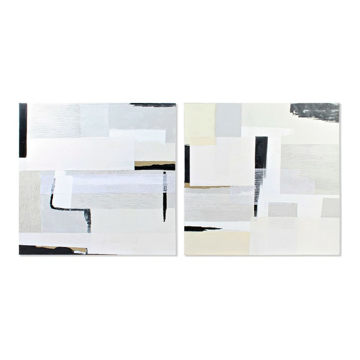 Tavla DKD Home Decor CU-179196 Abstrakt 100 x 4 x 100 cm Loft (2 antal) - 4