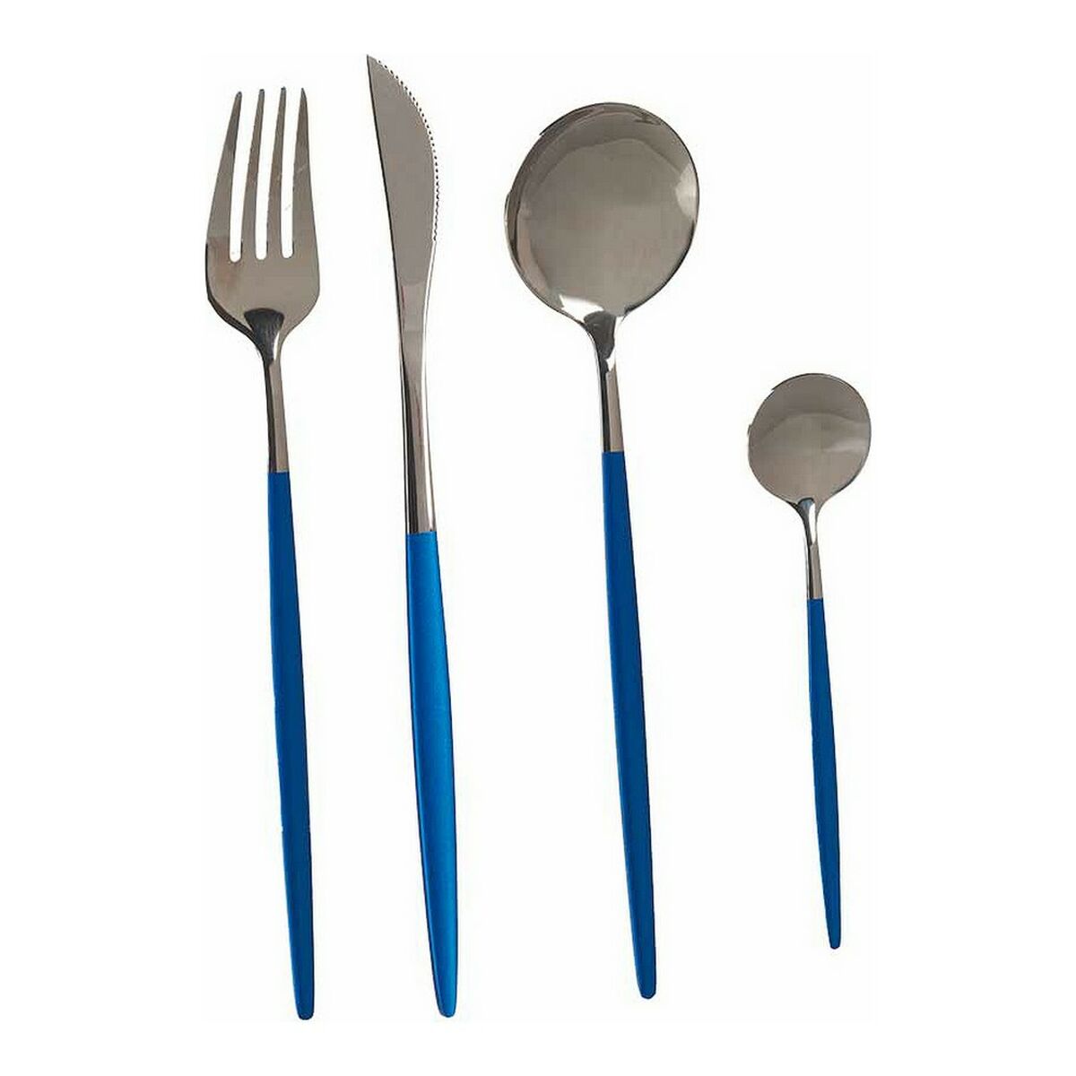 Bestickset Silvrig Blå Rostfritt stål (8 pcs) - 2
