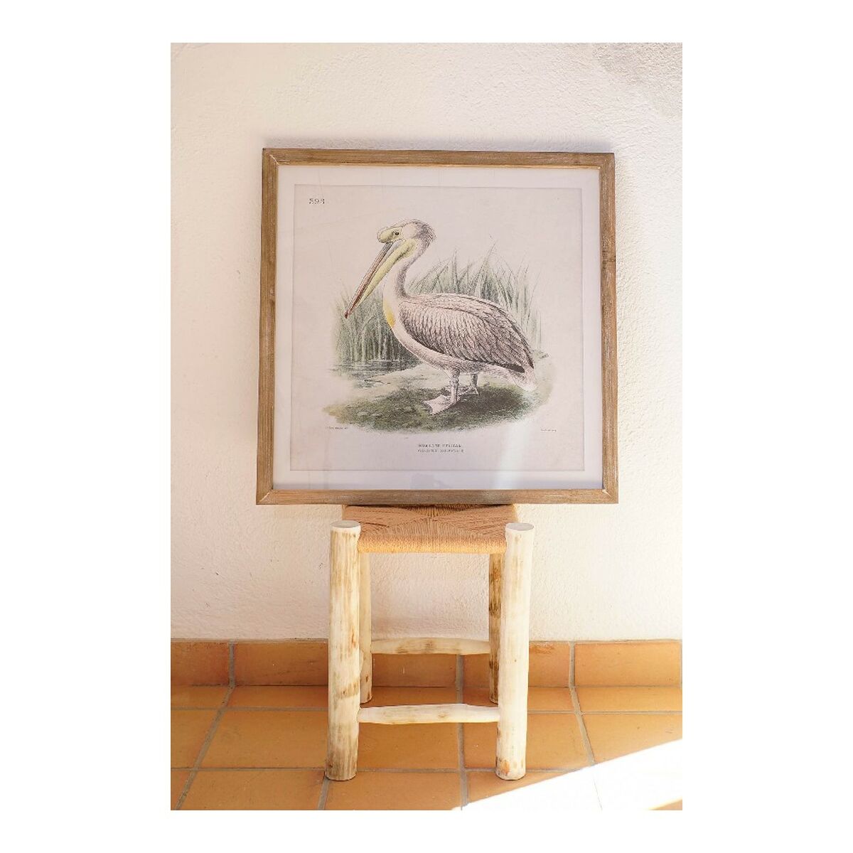 Tavla DKD Home Decor Pelican Fågel 60 x 2 x 60 cm (2 antal) - 9
