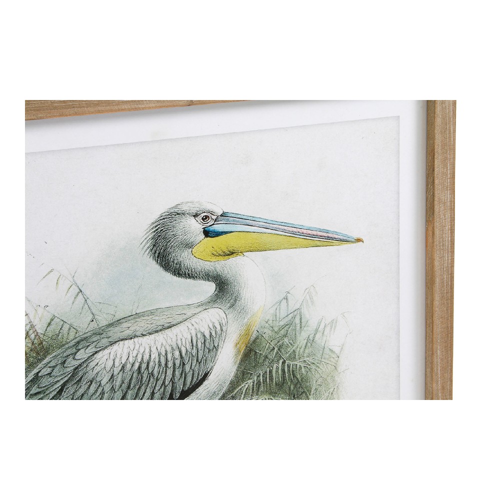 Tavla DKD Home Decor Pelican Fågel 60 x 2 x 60 cm (2 antal) - 3