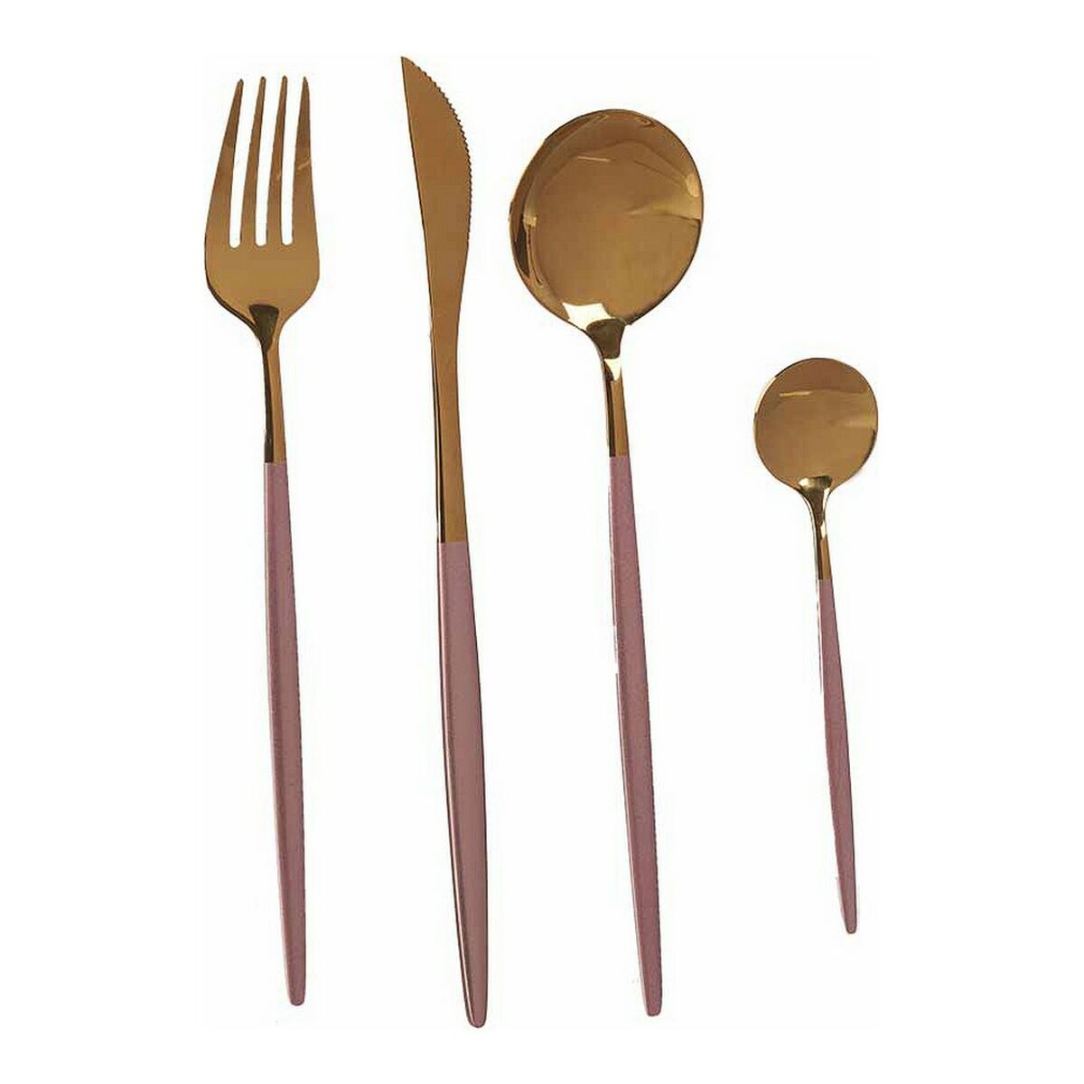 Bestickset Rosa Gyllene Rostfritt stål (8 pcs) - 2
