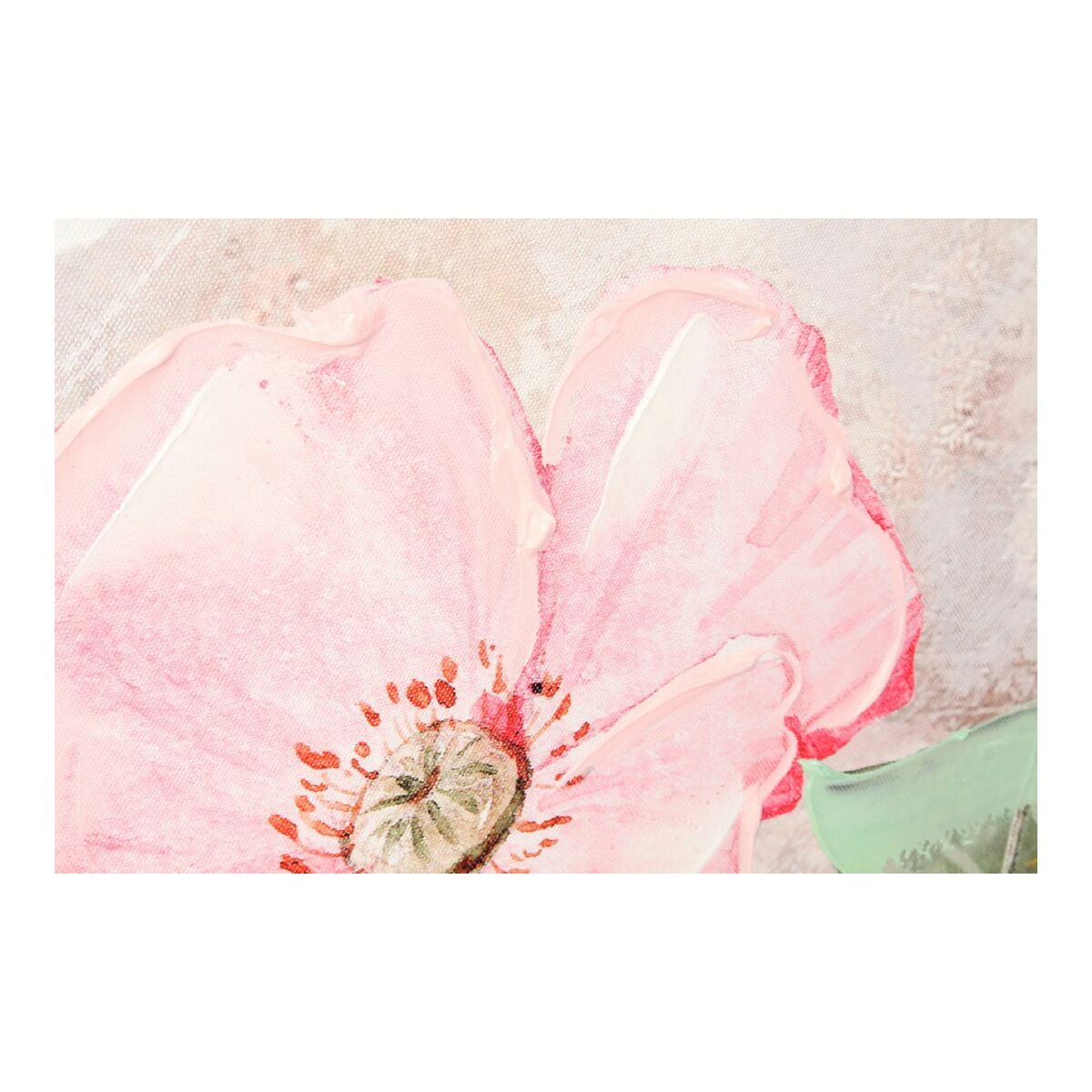 Tavla DKD Home Decor Flowers 100 x 3 x 100 cm Virágok Shabby Chic (2 antal) - 5