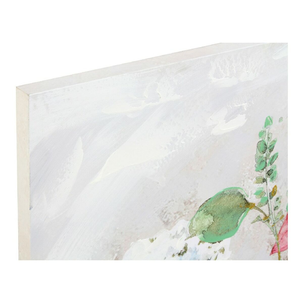 Tavla DKD Home Decor Flowers 100 x 3 x 100 cm Virágok Shabby Chic (2 antal) - 6