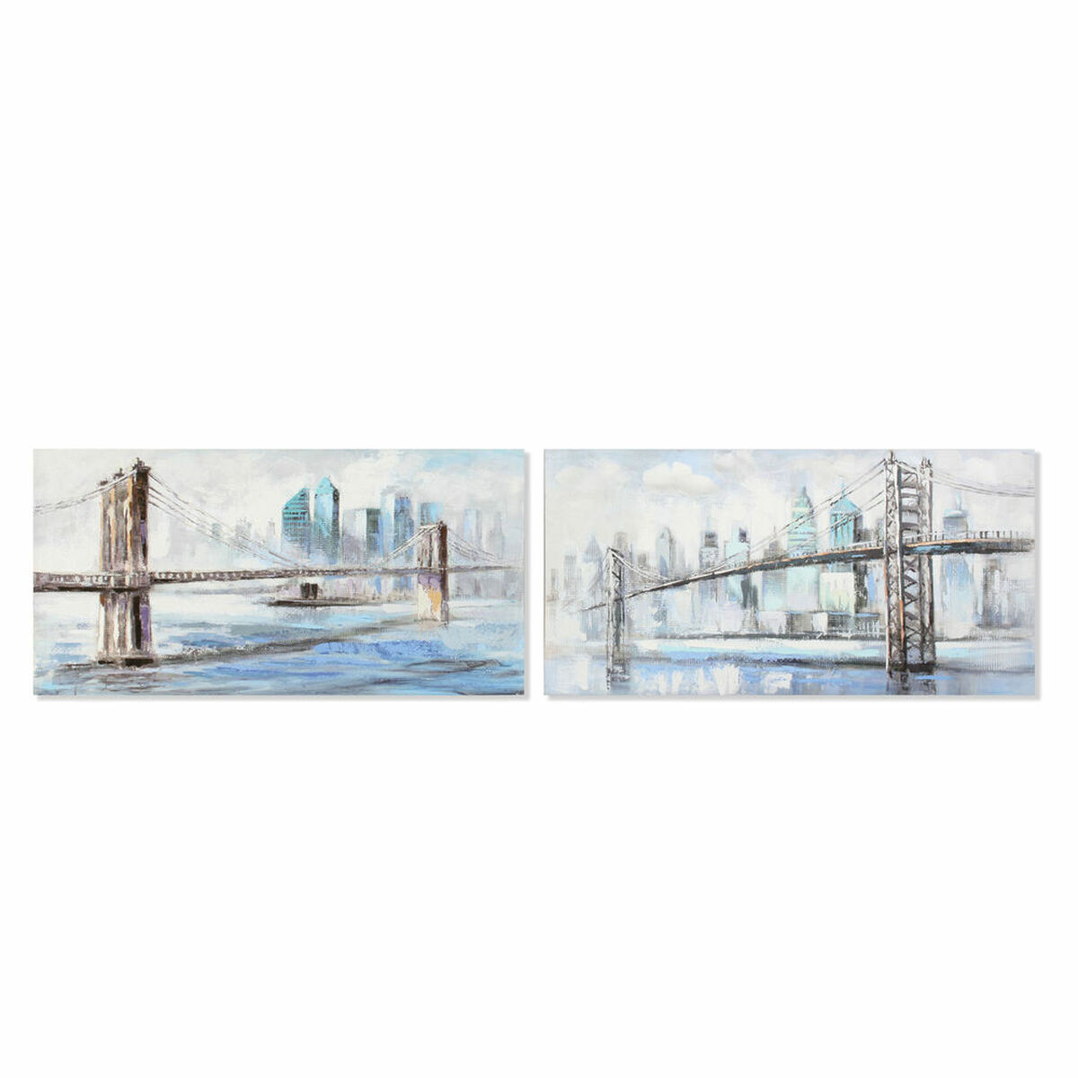 Tavla DKD Home Decor New York 120 x 3 x 60 cm Loft (2 antal) - 5