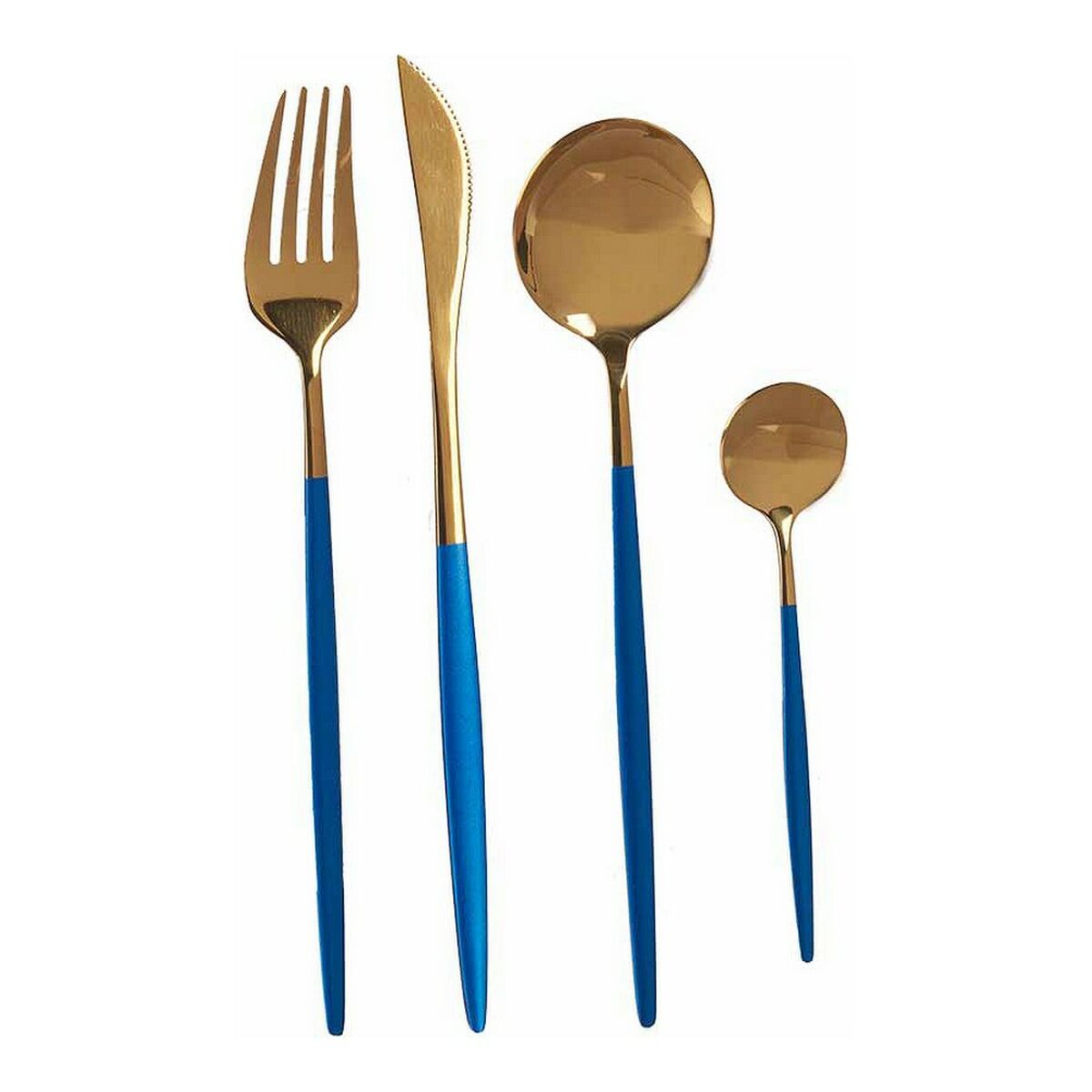 Bestickset Blå Gyllene Rostfritt stål (8 pcs) - 2