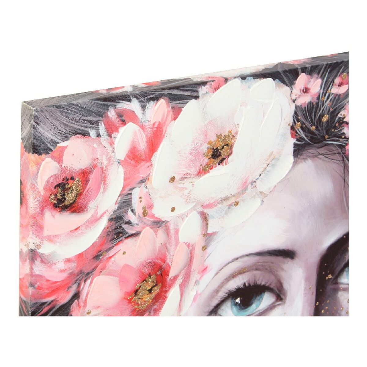 Tavla DKD Home Decor Girl Virágok 120 x 3 x 80 cm Modern (2 antal) - 9