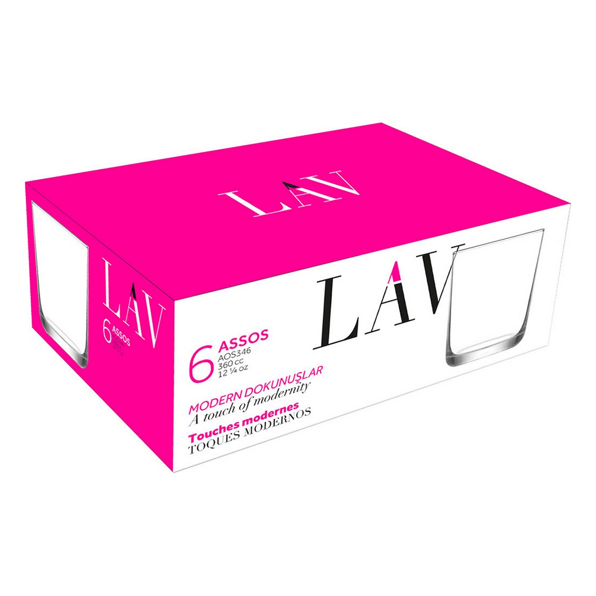 Glasset LAV Assos 360 ml 6 Delar