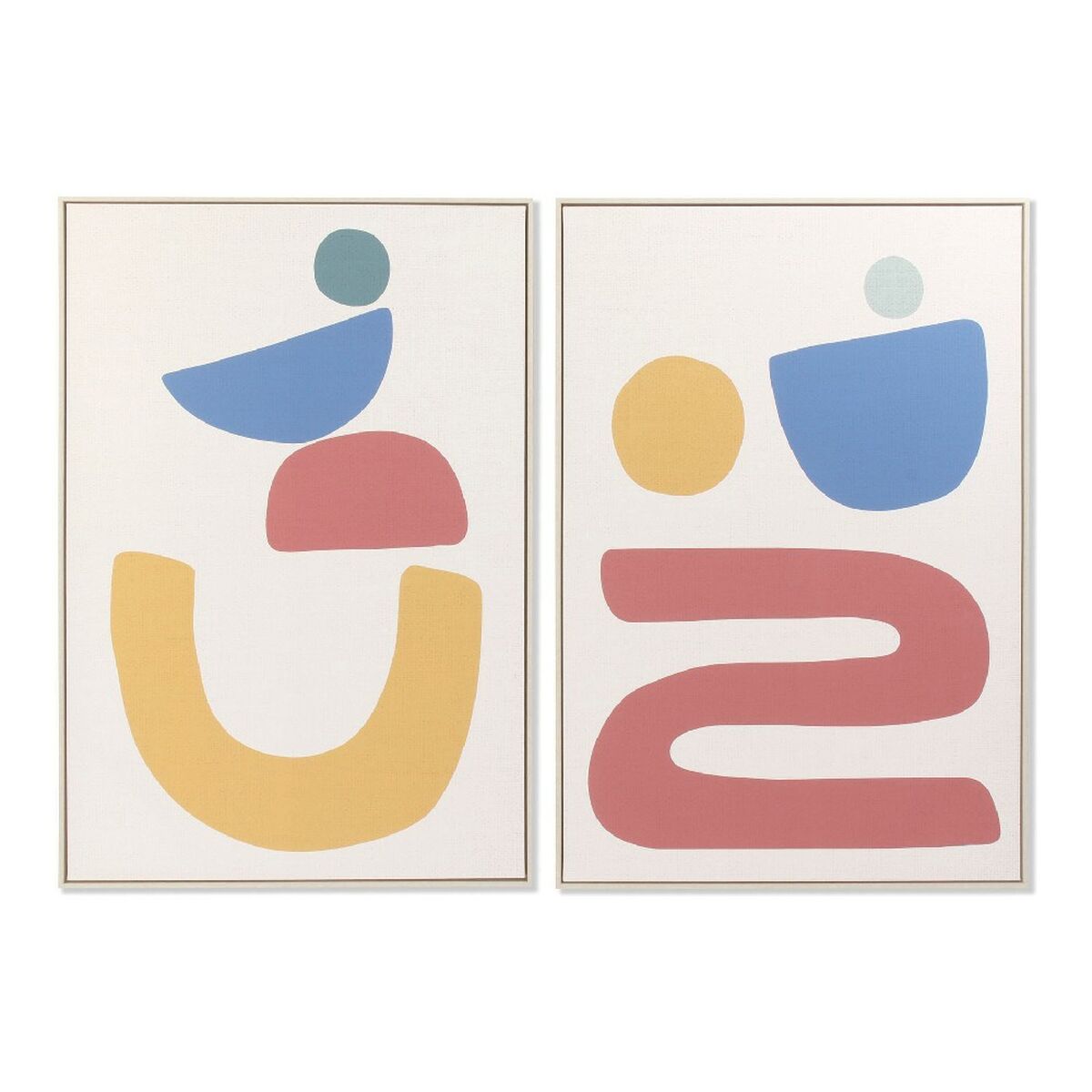 Tavla DKD Home Decor Abstrakt 83 x 4,5 x 123 cm Modern (2 antal) - 5