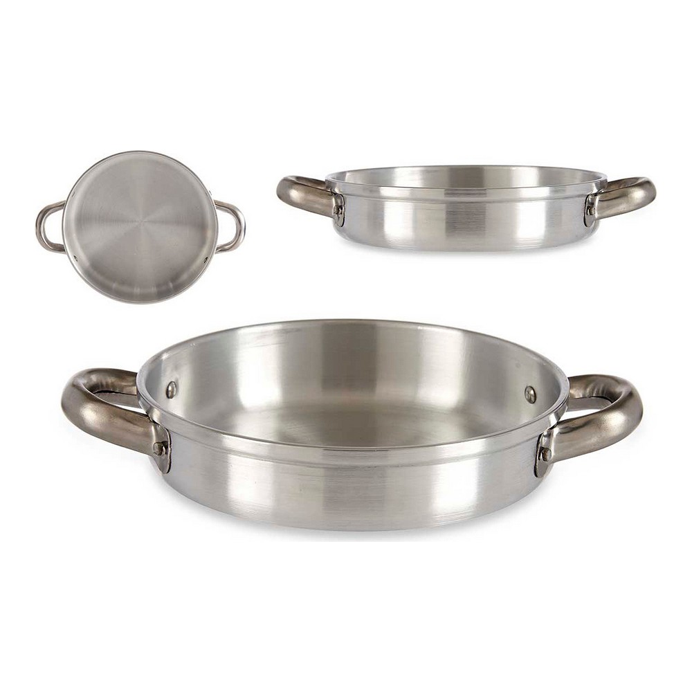 Djup stekpanna med handtag Silvrig Aluminium (19 x 4,5 x 25,5 cm) - 2