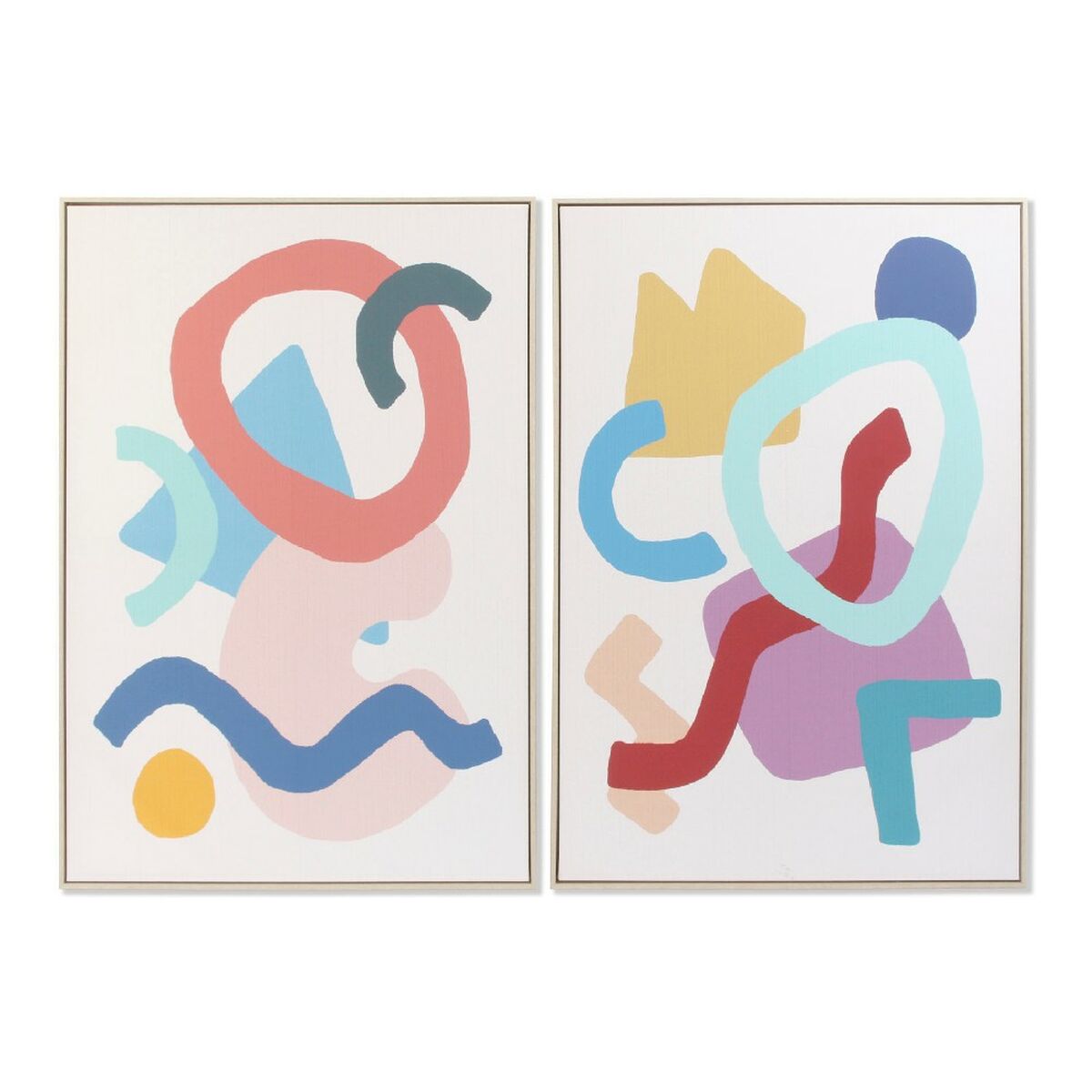 Tavla DKD Home Decor Abstrakt 83 x 4,5 x 123 cm Modern (2 antal) - 5
