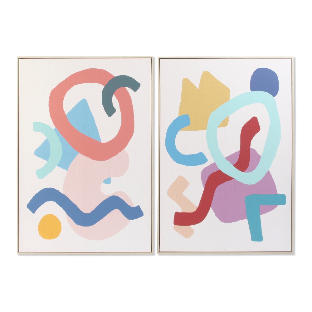 Tavla DKD Home Decor Abstrakt 83 x 4,5 x 123 cm Modern (2 antal) - 2