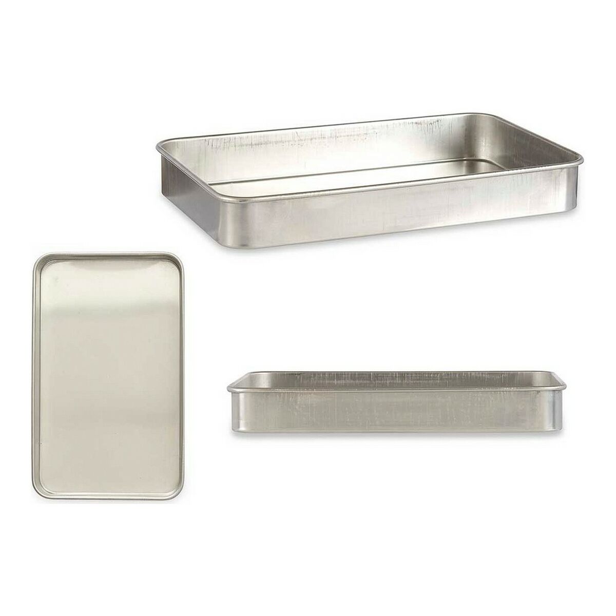 Ugnsbleck 32 x 7 x 51,5 cm Silvrig Aluminium - 4
