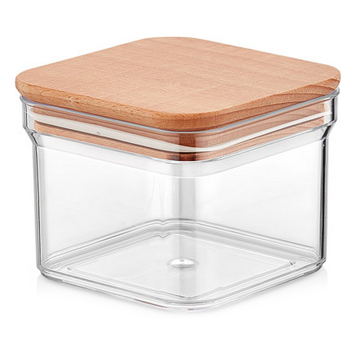 Burk Quttin Plast 500 ml Med lock 10,5 x 10,5 x 8 cm Fyrkantig