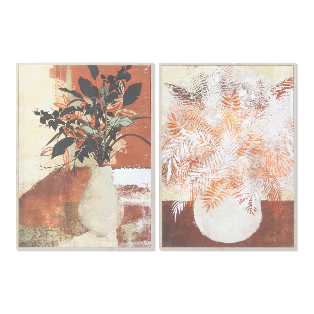 Tavla DKD Home Decor 52 x 2,7 x 72 cm Växt Skandinavisk (2 antal) - 2