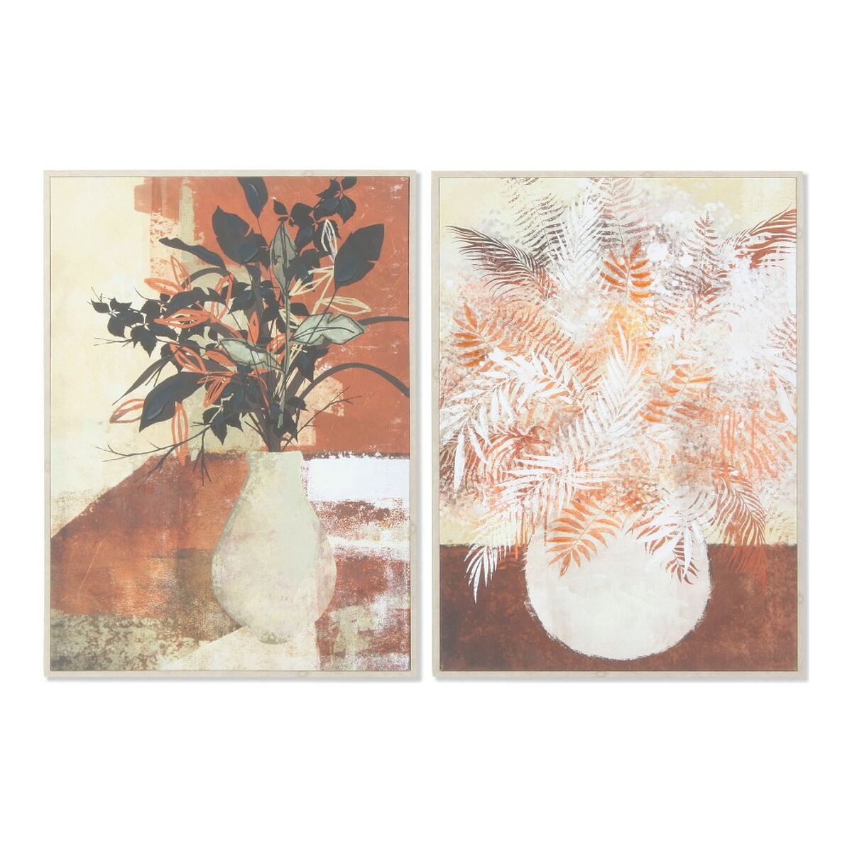 Tavla DKD Home Decor 52 x 2,7 x 72 cm Växt Skandinavisk (2 antal) - 5